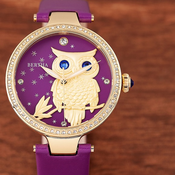 Women\'s Genuine Leather Band Watch w/Custom Owl main image 8